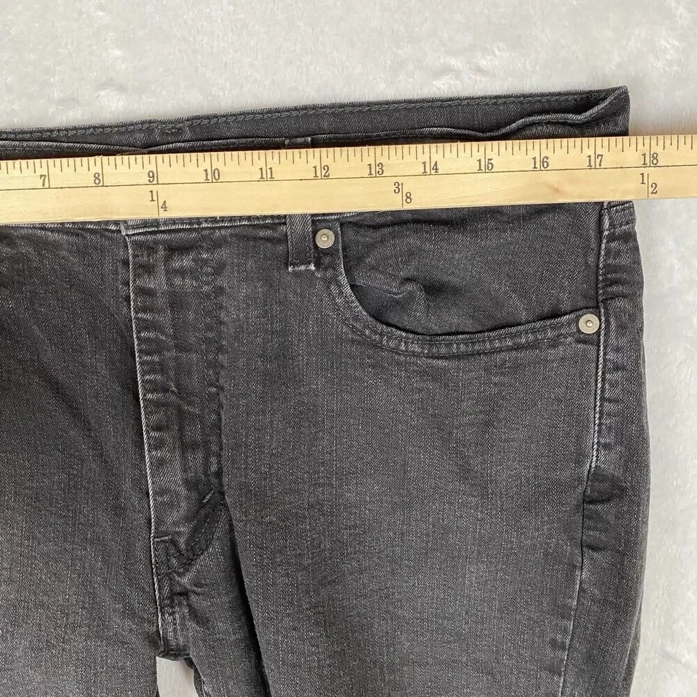 Levis 514 Jeans Mens 36x32 (Fits 36x30) Black Straight Fit Stretch Denim Casual